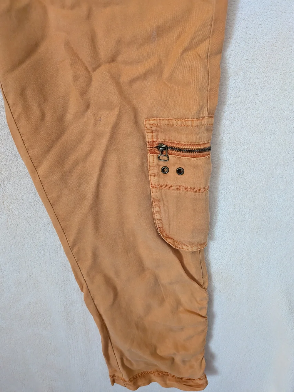 XCVI Wearables Nadia Cargo Pants Orange Women's Size Small Crop